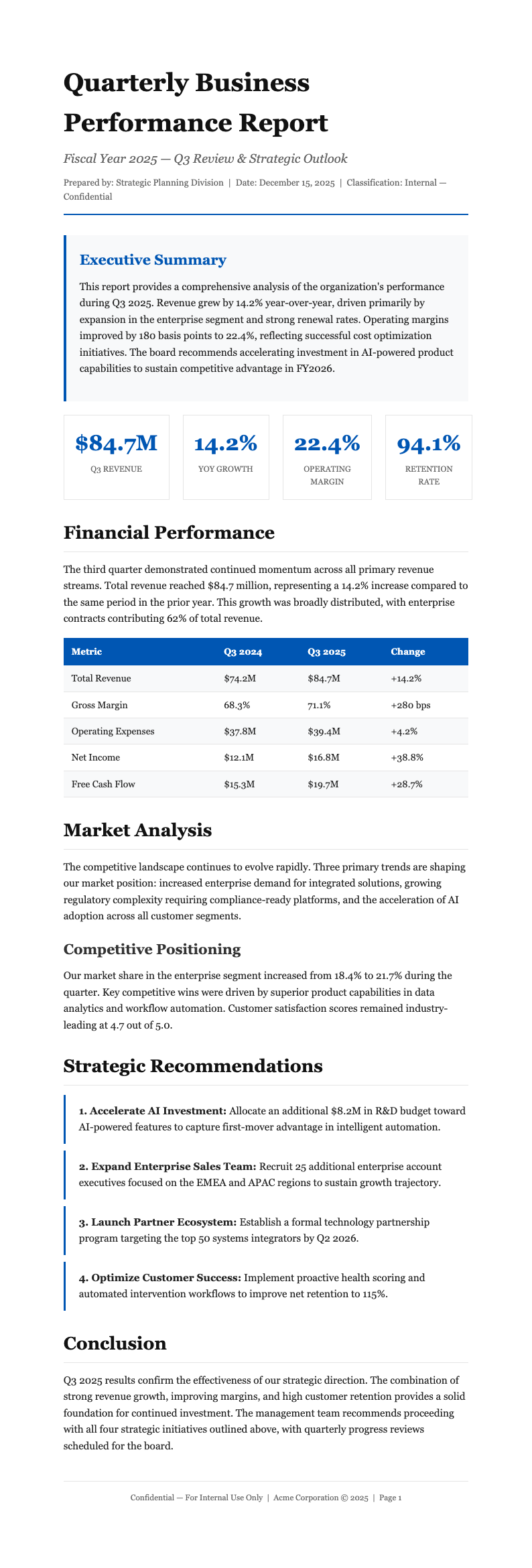 Classic professional business report